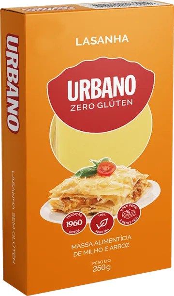 Embalagem Lasanha de Milho e Arroz Urbano